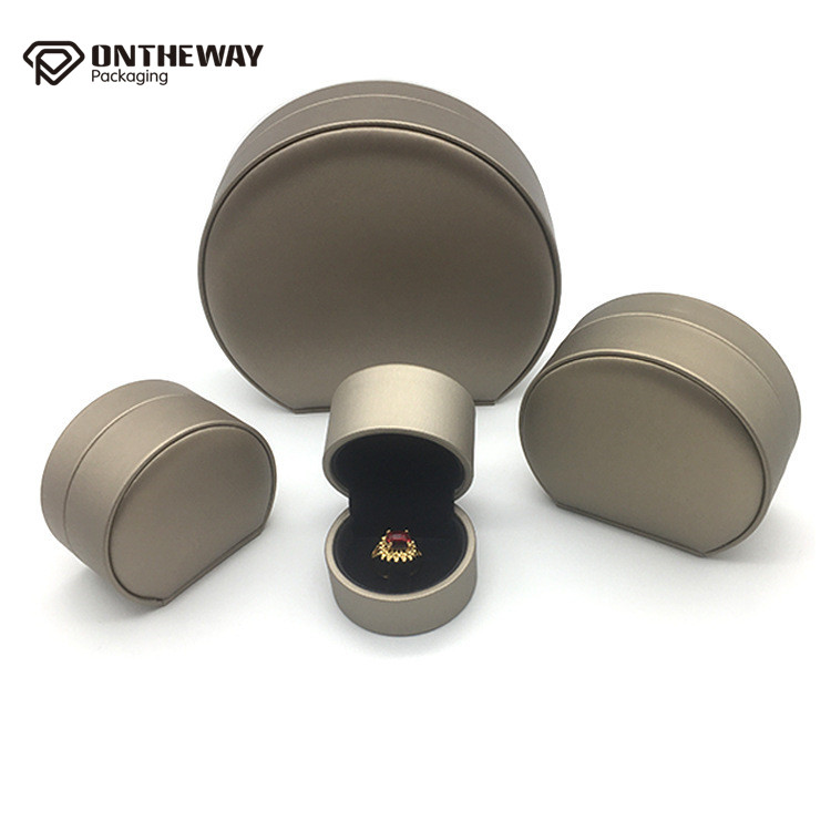 brown pu leather jewelry box